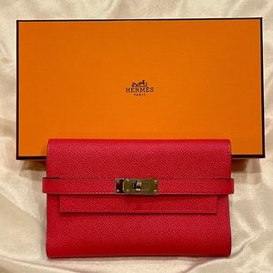 ❌SOLD❌HERMÈS Kelly Depliant Wallet in Rose Extreme